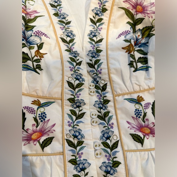 Farm Rio Sweet Bloom Dreamscape Cotton Shirtdress - Picture 6 of 15